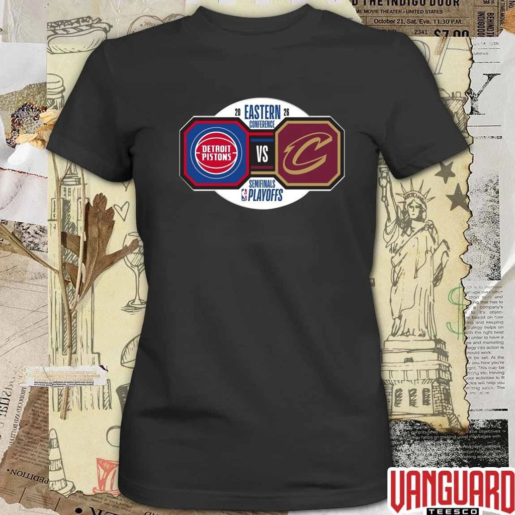 Detroit Pistons vs Cleveland Cavaliers 2026 NBA Playoffs Eastern Conference Semifinals t-shirt