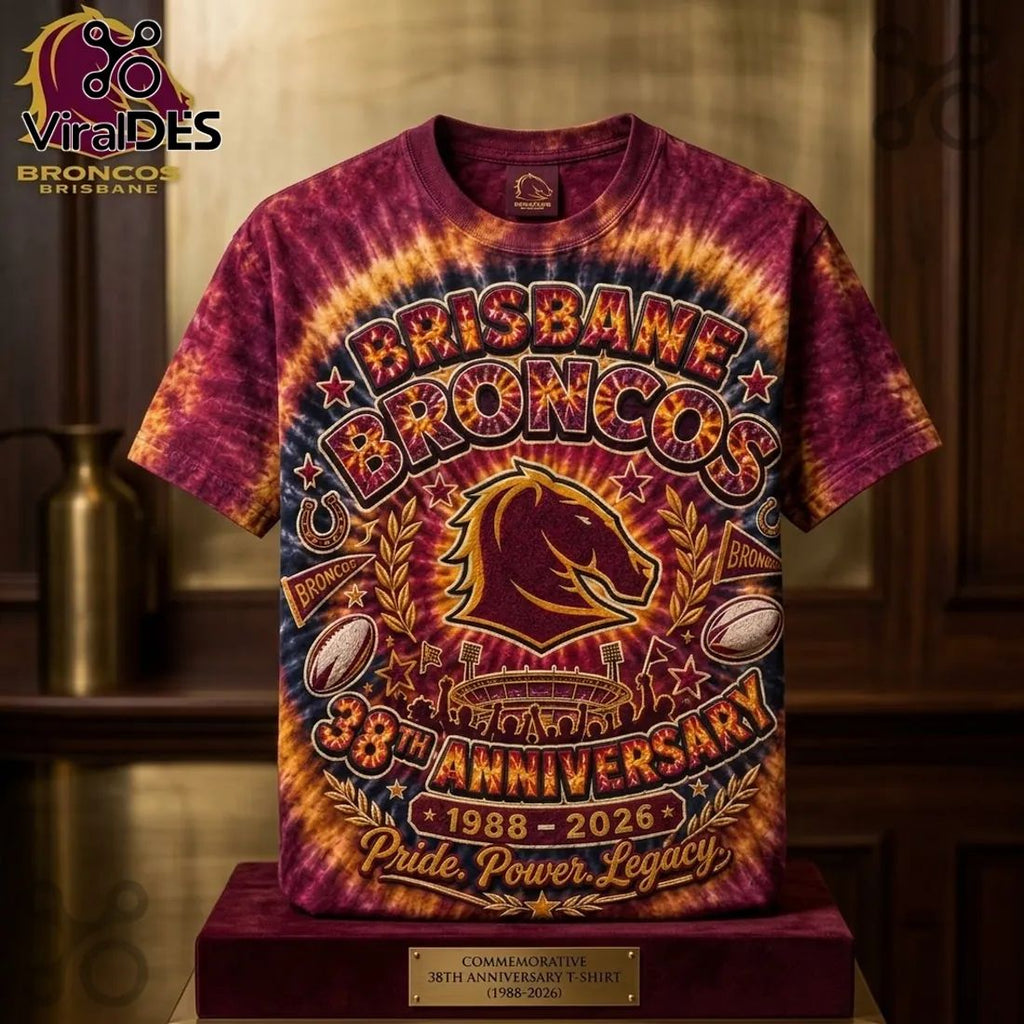 Brisbane Broncos 38th Anniversary Tie Dye Shirt