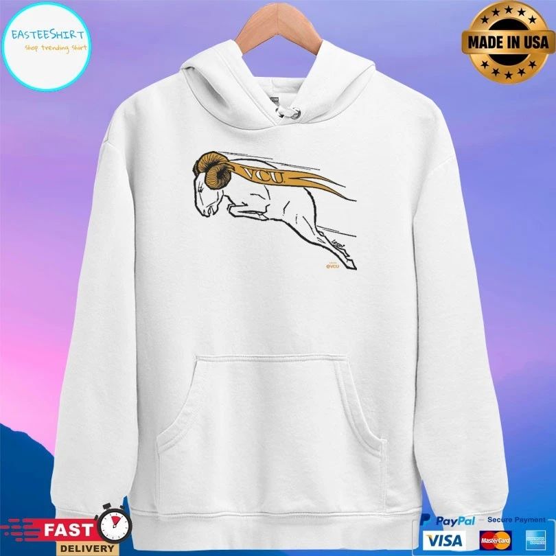 VCU Retro Jumping Ram Logo Ringer T-shirts