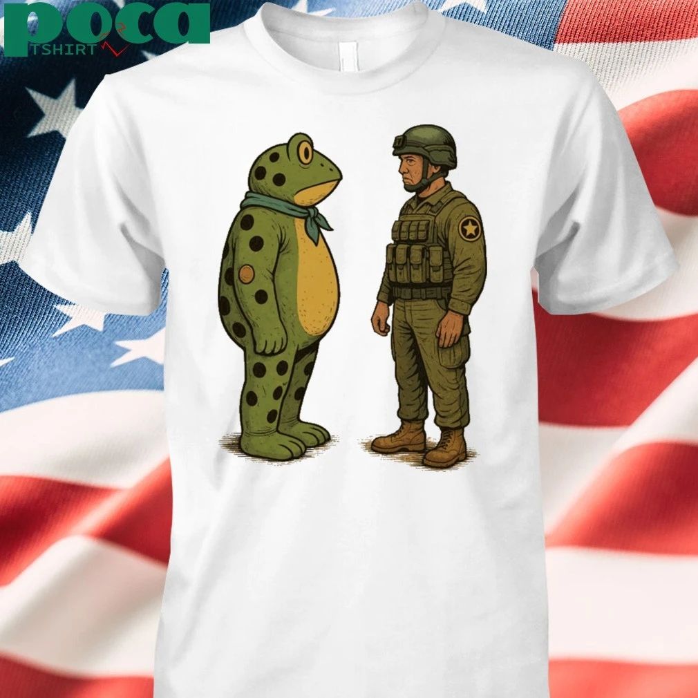 Portland Frog Against Resist Portland Soldier Art T-shirt