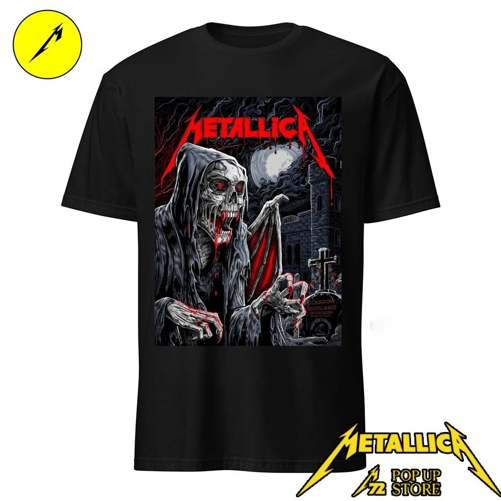 Metallica Glasgow Pop Up Shop T-Shirt – Limited Edition June 25, 2026 Hampden Park in Glasgow, Scotland – Art By Landon Armstrong