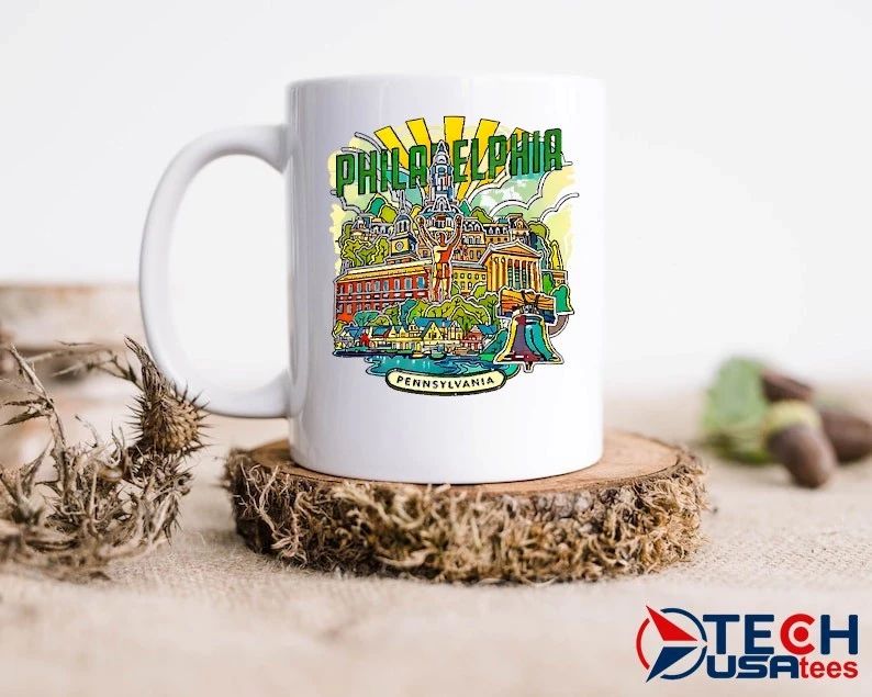 Philadelphia Pennsylvania landmarks shirt