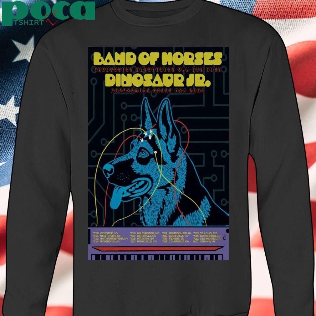 Dinosaur Jr. and Band of Horses Tour July 2026 Poster T-shirt