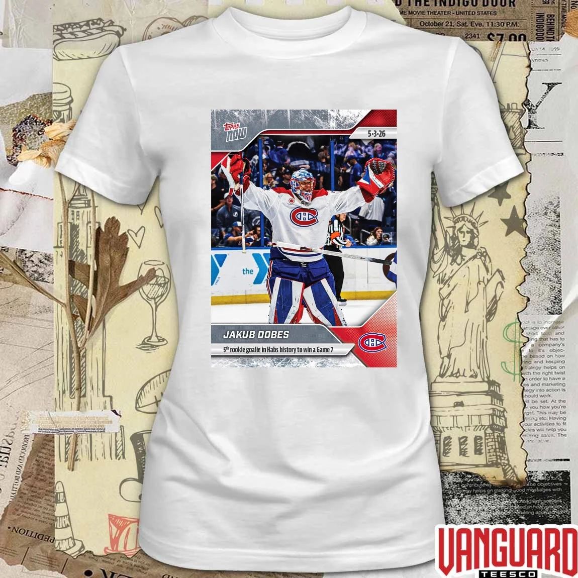 Jakub Dobes 5th Rookie Goalie In Habs History To Win A Game 7 – 2026 NHL Topps NOW t-shirt