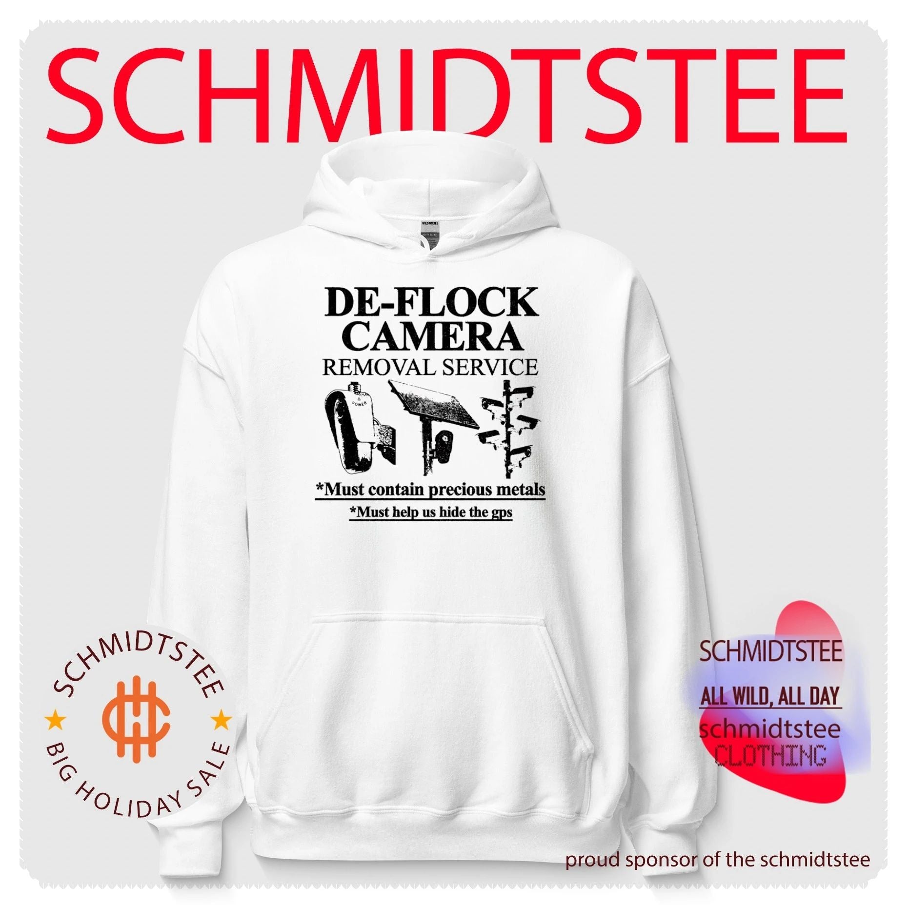 De-Flock Camera Removal Service surveillance shirt