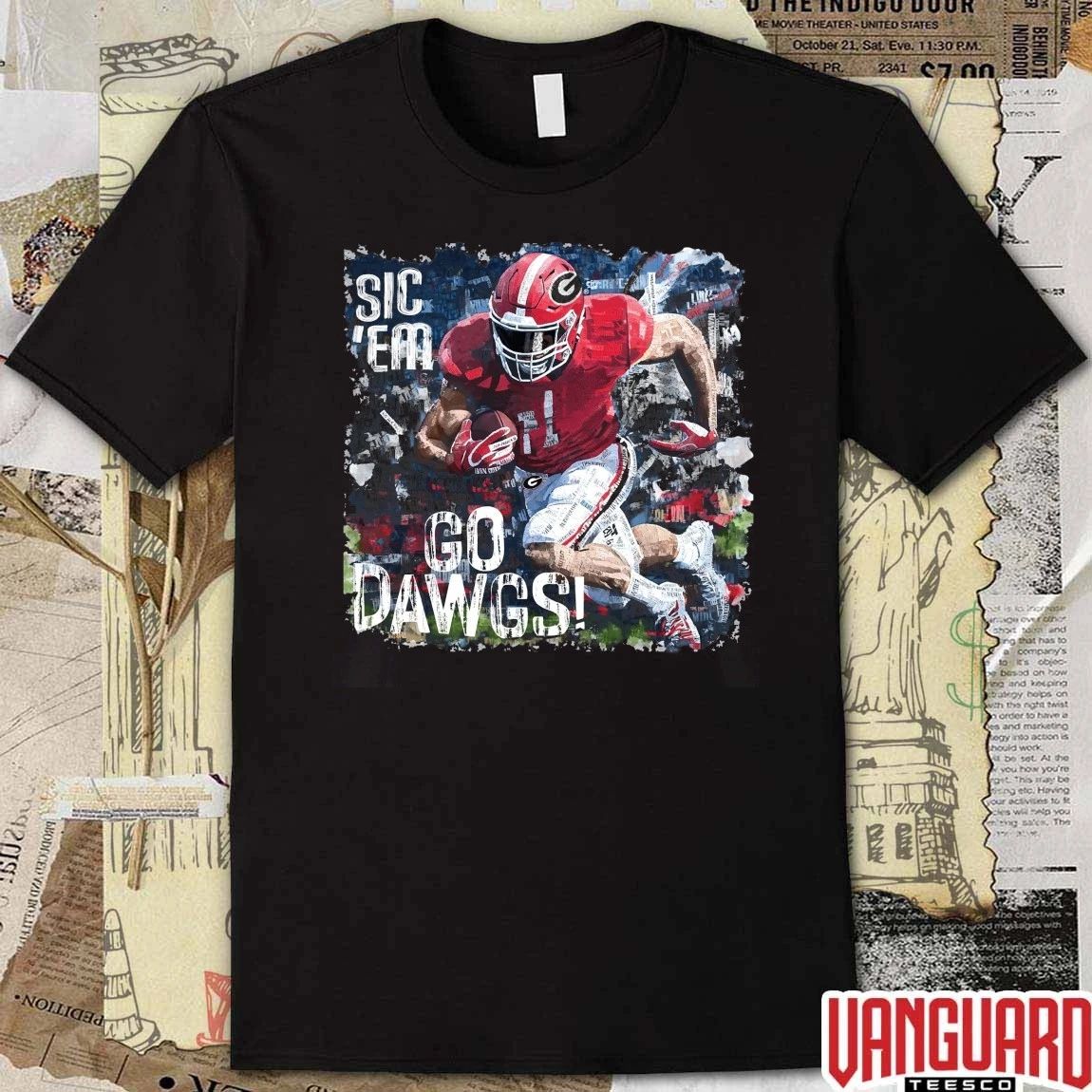 Georgia Bulldogs Football Sic ‘Em Go Dawgs UGA Painted Player t-shirt