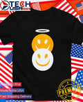 Angel and devil smiley shirt