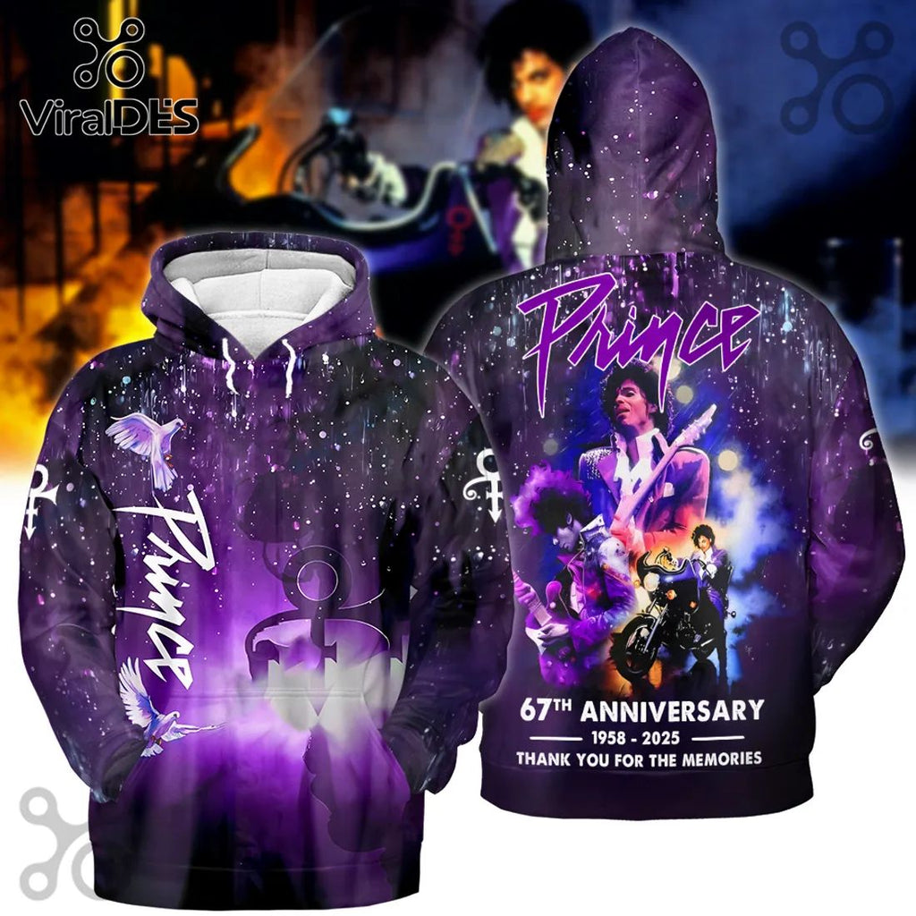 Prince 67th Anniversary Purple Pullover Hoodie