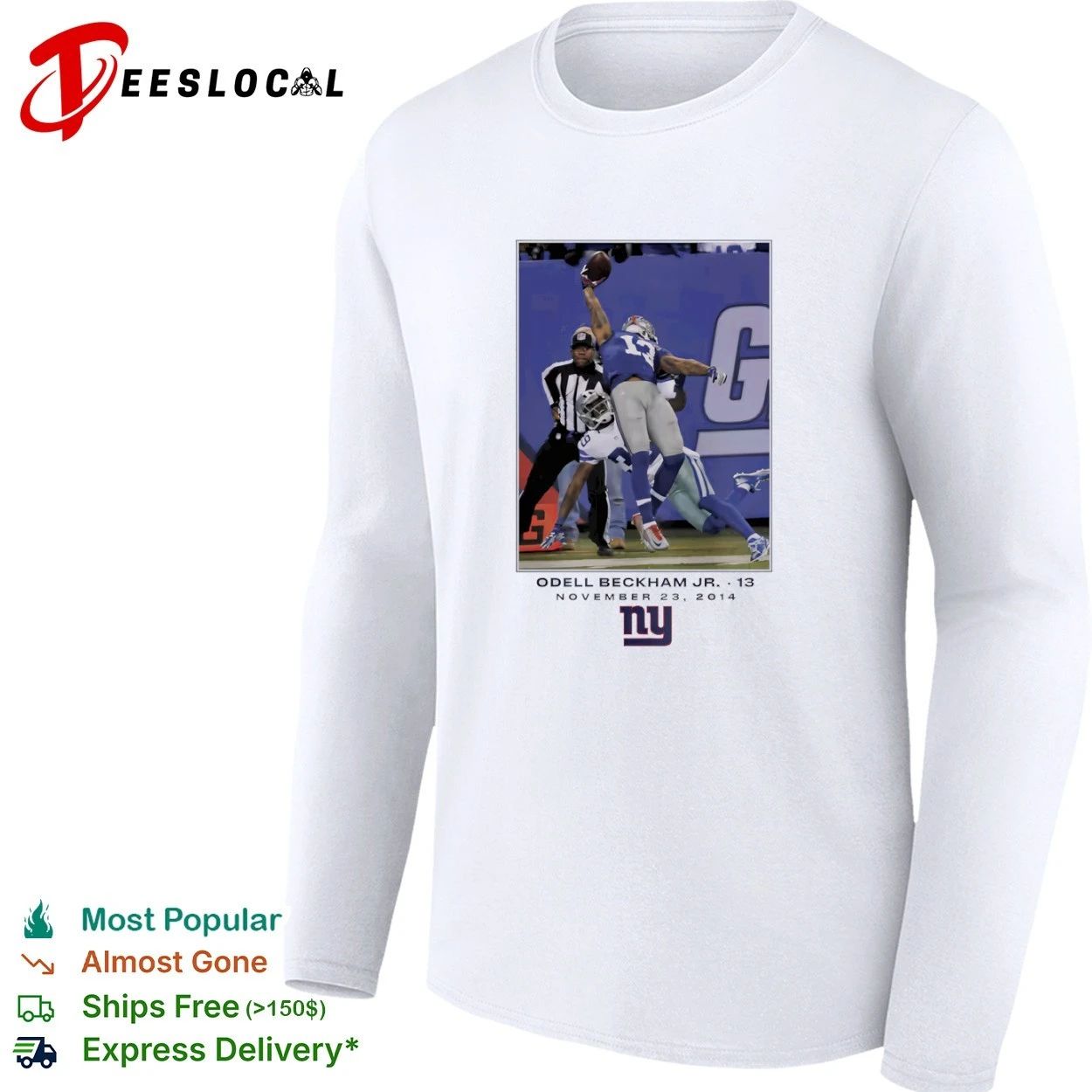 New York Giants Odell Beckham Jr November 23 2014 T-shirt