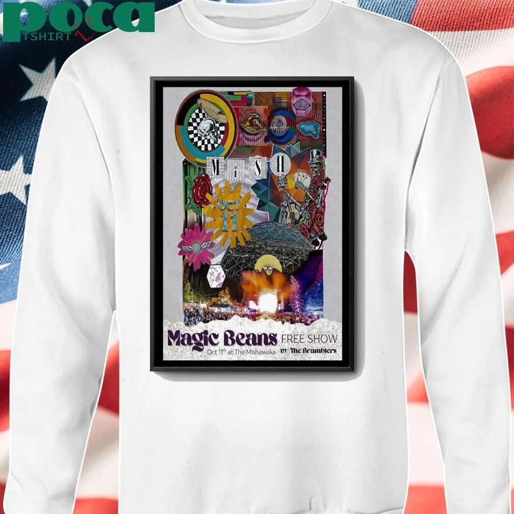 Original Magic Beans Oct 11 2025 At the Mishawaka Amphitheatre in Bellvue CO Poster shirt