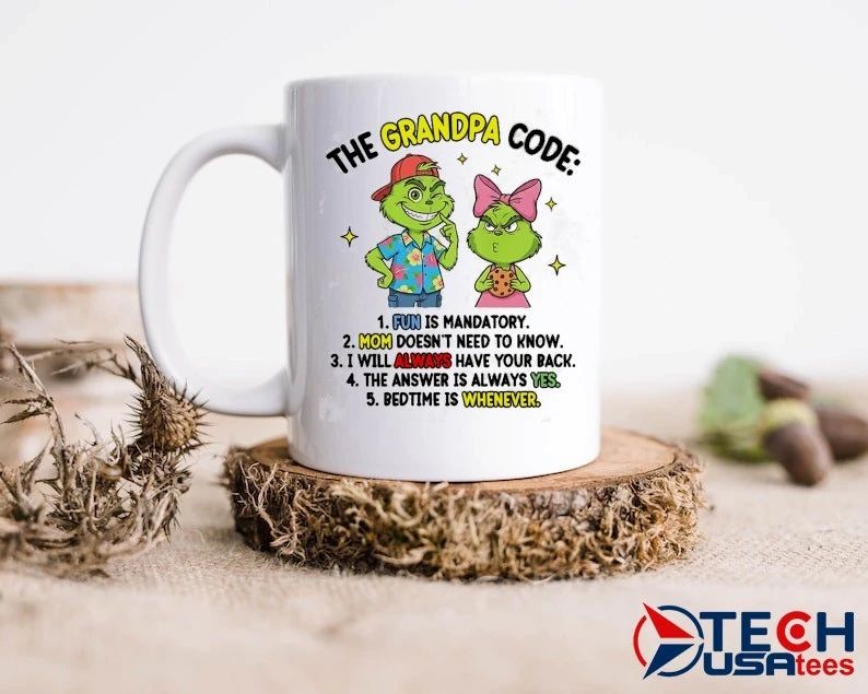 Grinch The grandpa code fun is mandatory bedtime is whenever shirt