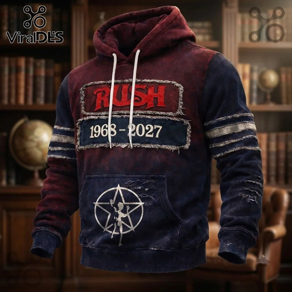 Rush 1968-2027 Starman Pullover Hoodie