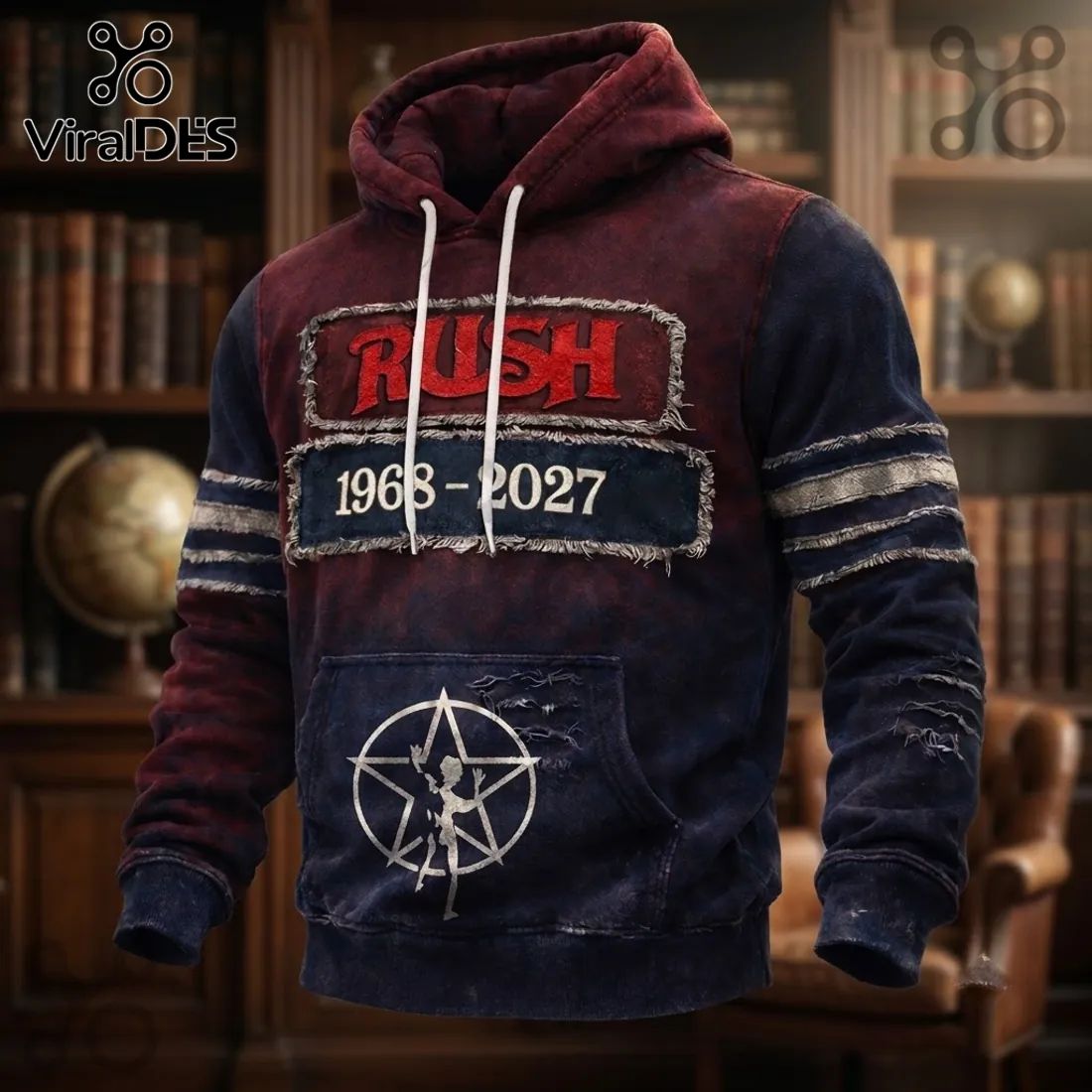 Rush 1968-2027 Starman Pullover Hoodie