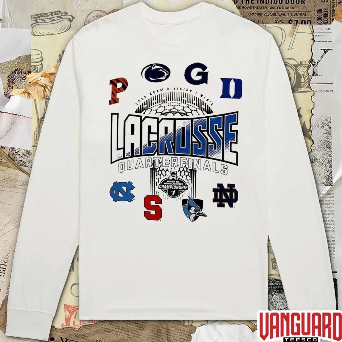 NCAA Division I Pop-Up Shop Now Men’s Lacrosse Quarterfinals NCAA 2026 Logos t-shirt