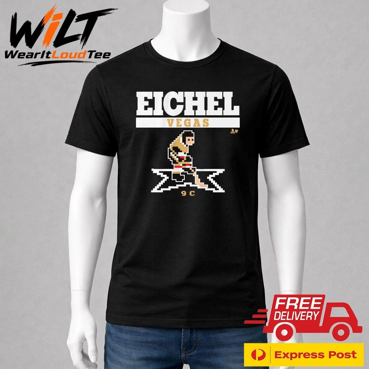 Jack Eichel Vegas Golden Knights Retro Hockey Shirt