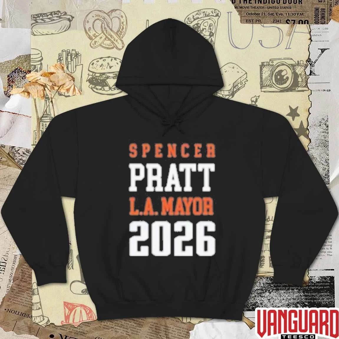 Vote Spencer Pratt for Mayor of Los Angeles 2026 Election t-shirt
