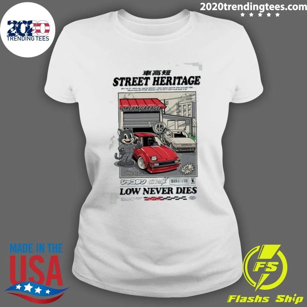 Street Heritage Shakotan Low Never Dies Silvia S12 Laurel C33 Shirt