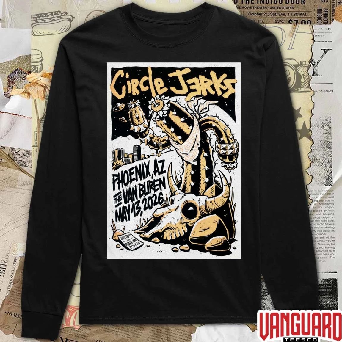 Circle Jerks Pop Up Now Phoenix AZ Event The Van Buren On May 13 2026 Poster t-shirt