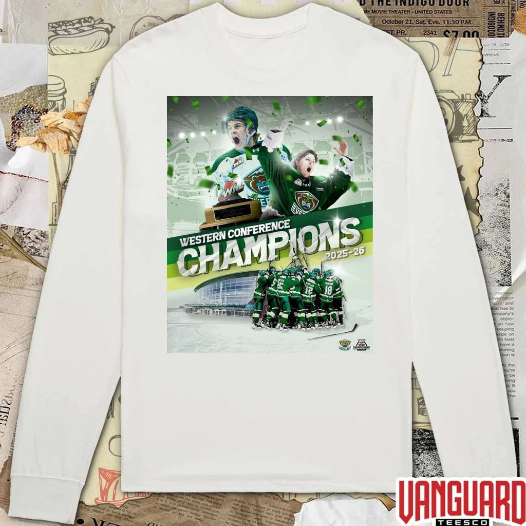 Everett Silvertips 2026 Western Conference Champions 2025-26 Poster t-shirt
