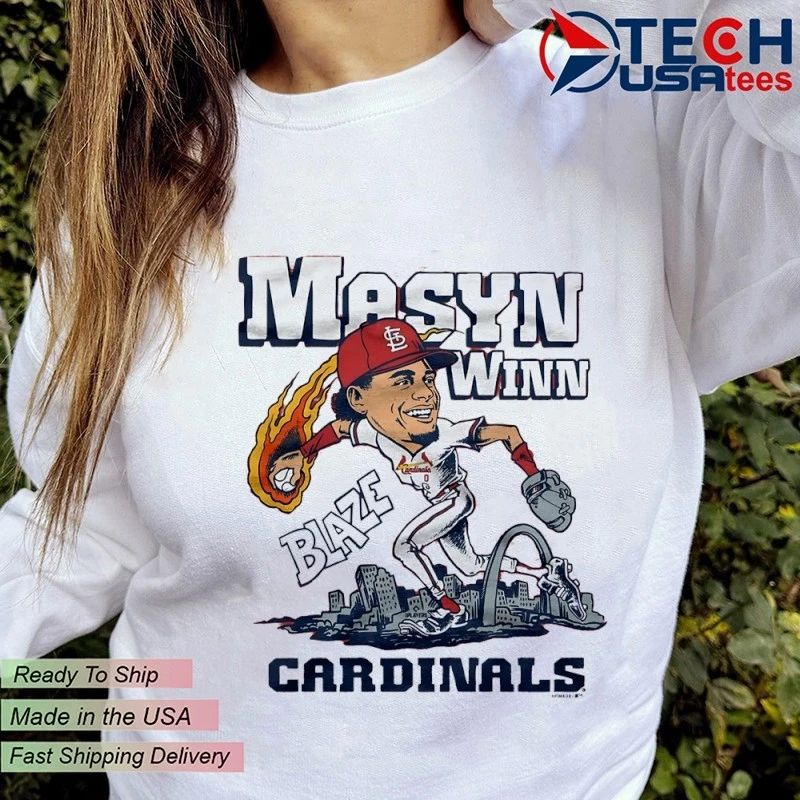 St. Louis Cardinals Masyn Winn Blaze caricature shirt