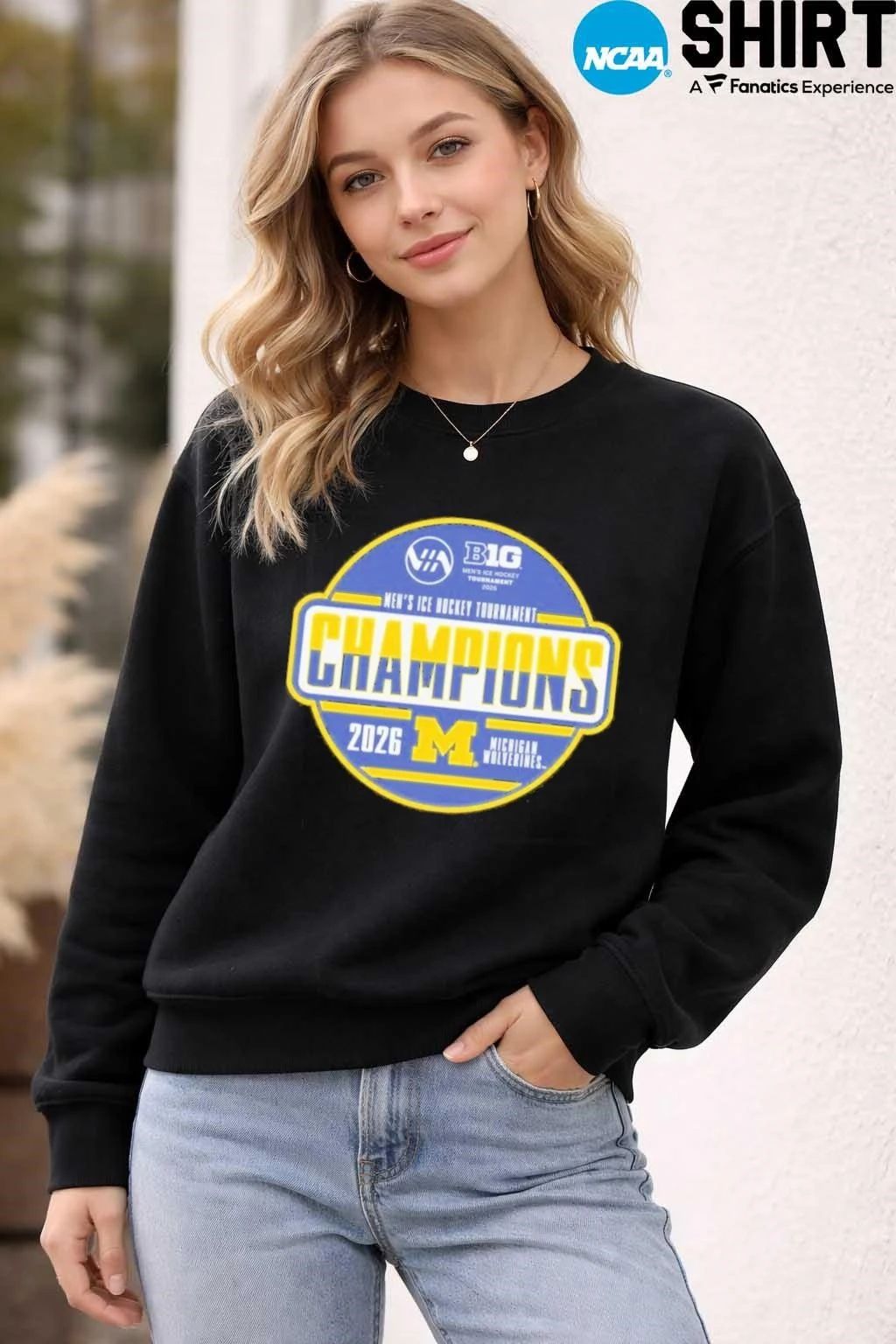 Michigan Wolverines 2026 Big Ten Men’s Ice Hockey Tournament Champions T-Shirt
