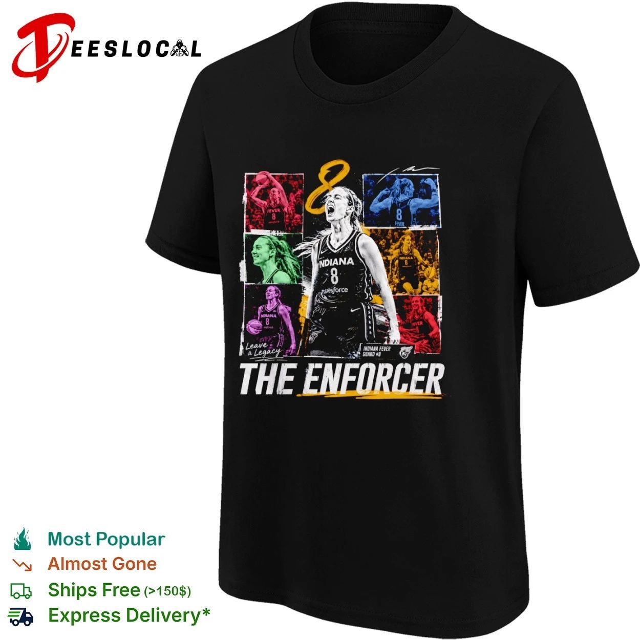 Sophie Cunningham Indiana Fever The Enforcer Leave a Legacy Guard 8 T-shirt