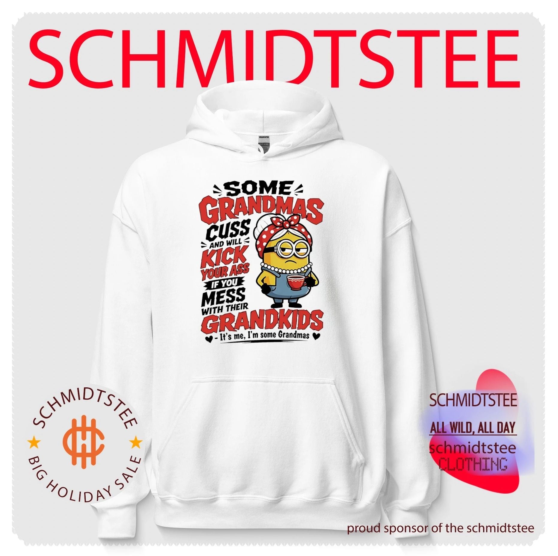 Some grandmas cuss and will kick your ass if you mess with their grandkids Minion shirt
