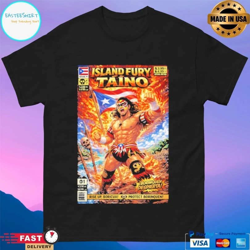 Island Fury Taino Taino Comic Book Cover T-shirts