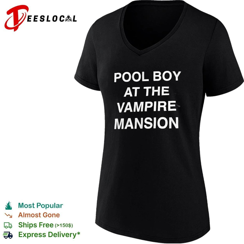 Pool Boy at the Vampire Mansion gothic T-shirt