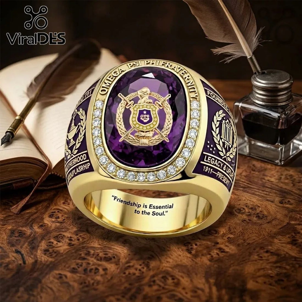Omega Psi Phi Fraternity Embossed Ring