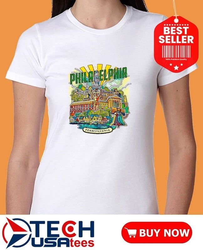 Philadelphia Pennsylvania landmarks shirt