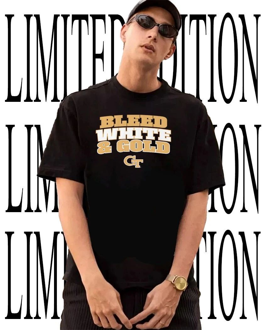 Georgia Tech Yellow Jackets bleed white and gold shirt