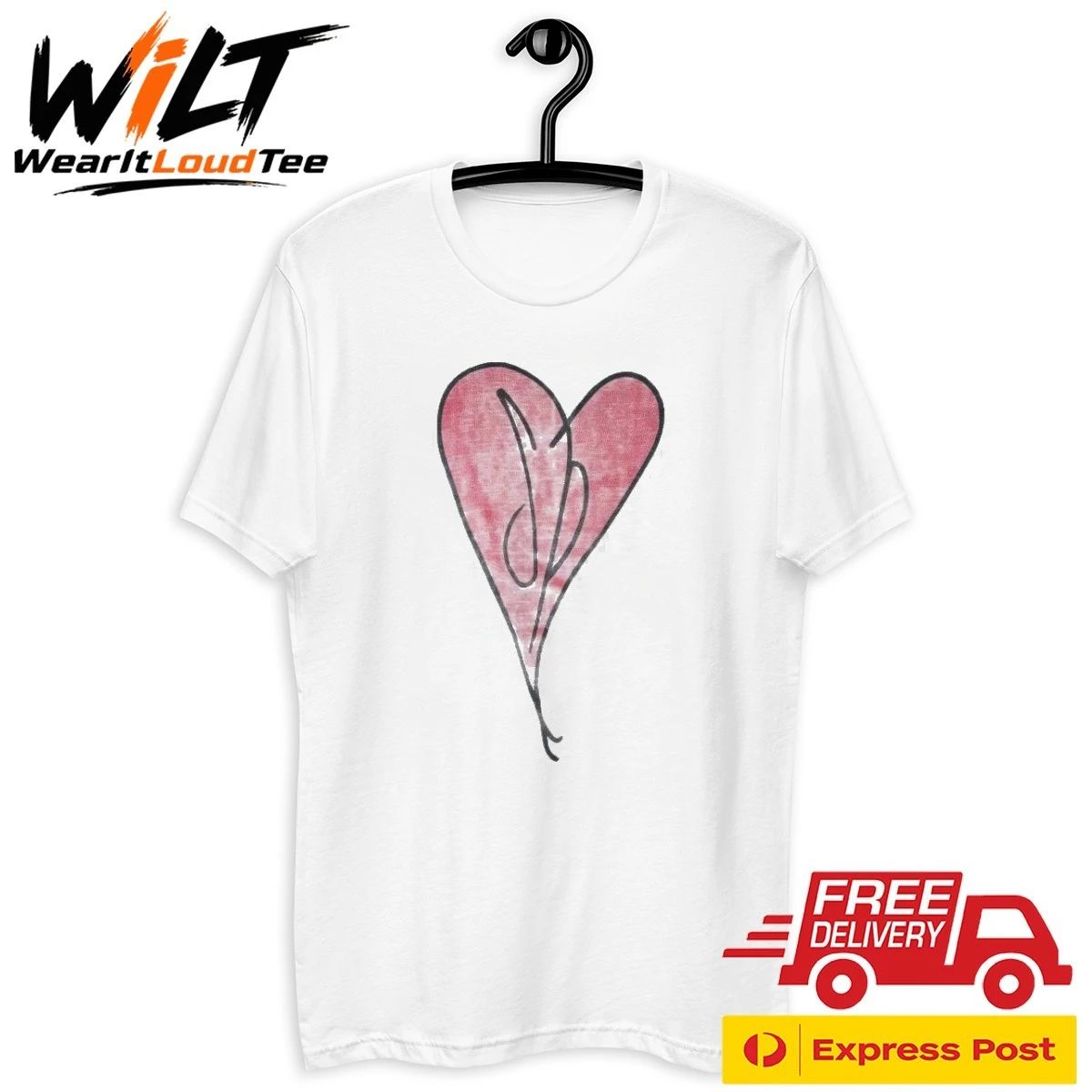 Jaden Mcdaniels Wearing Heart Shirt