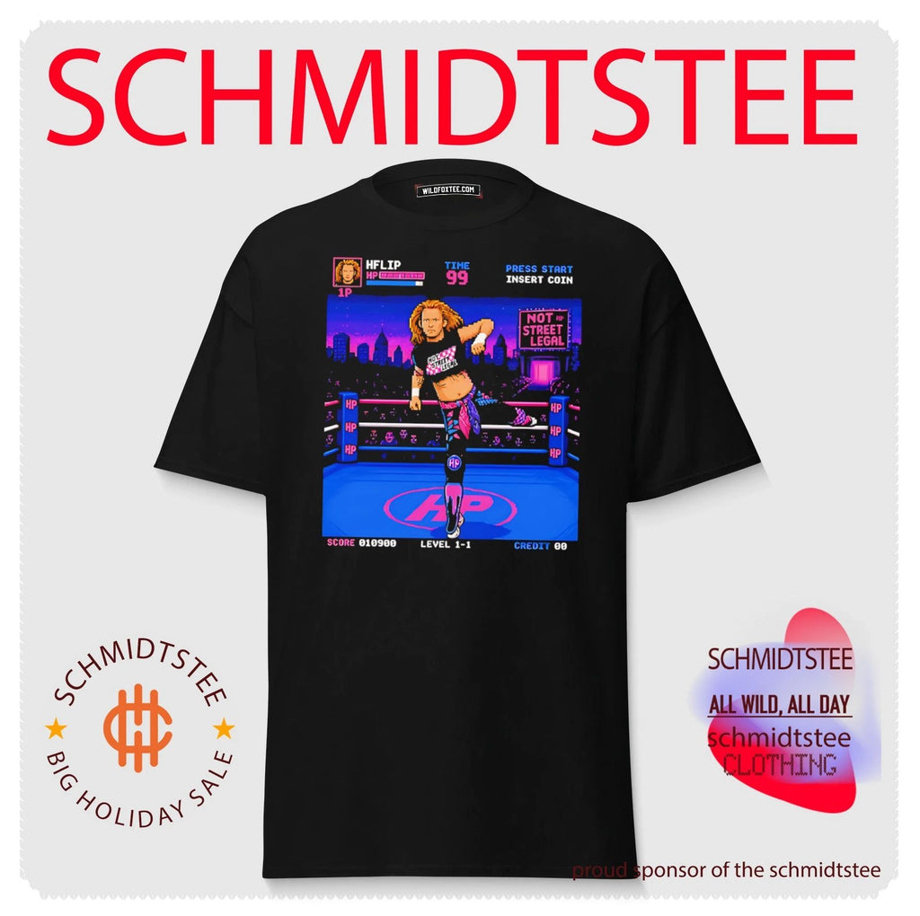 Bret Hart RetroMania Wrestling 16-bit style shirt