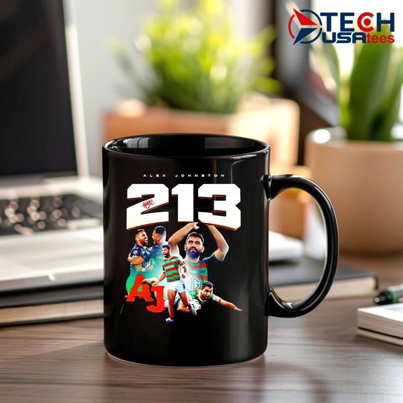 South Sydney Rabbitohs Alex Johnston 213 Record Breaker shirt