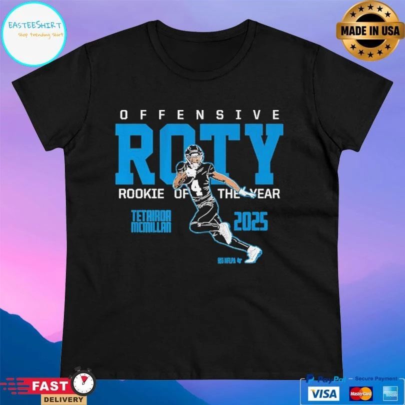 Tetairoa Mcmillan Carolina Panthers 2025 Offensive Roty Rookie Of The Year
