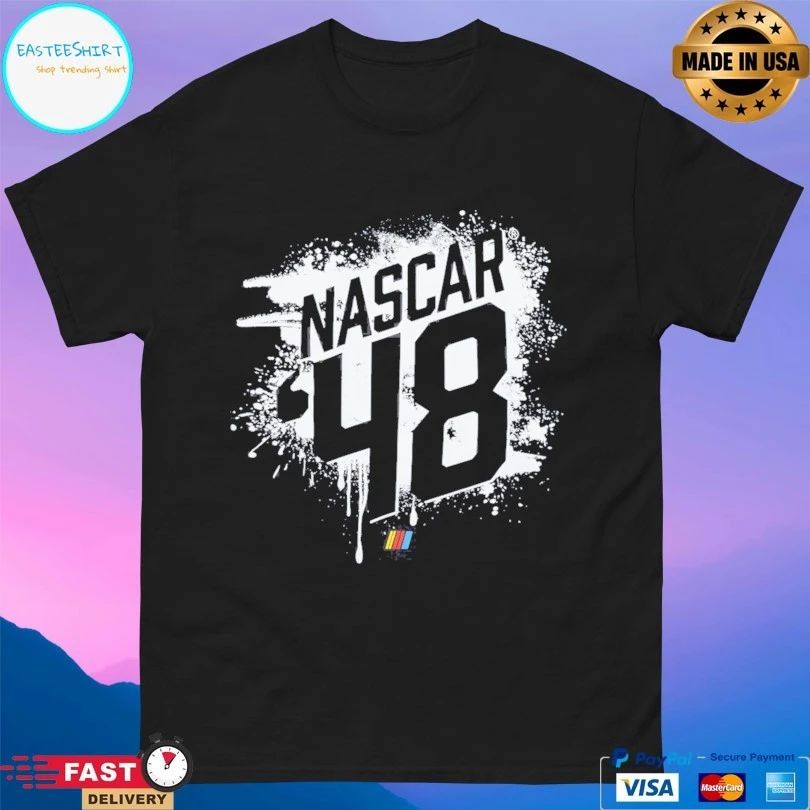 NASCAR Merchandise Classic Ink Black #48 Splash Graphic T-shirts