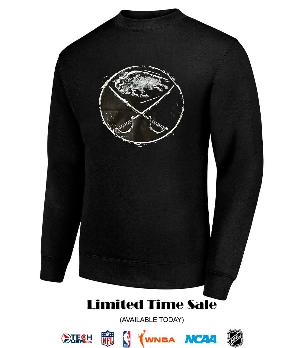 Buffalo Sabres Hockey Metal Iced Out logo shirt