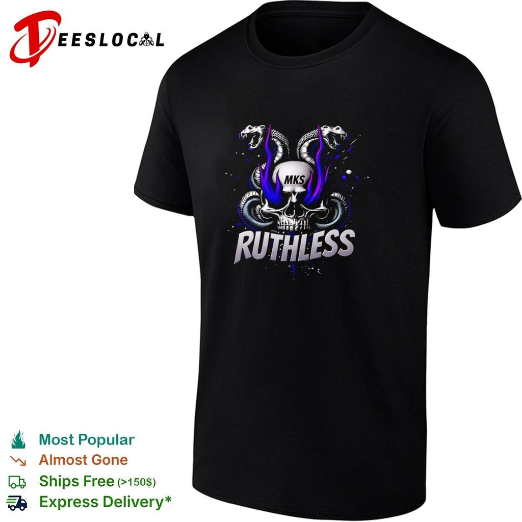 MKS Ruthless Skull and Snakes gothic T-shirt