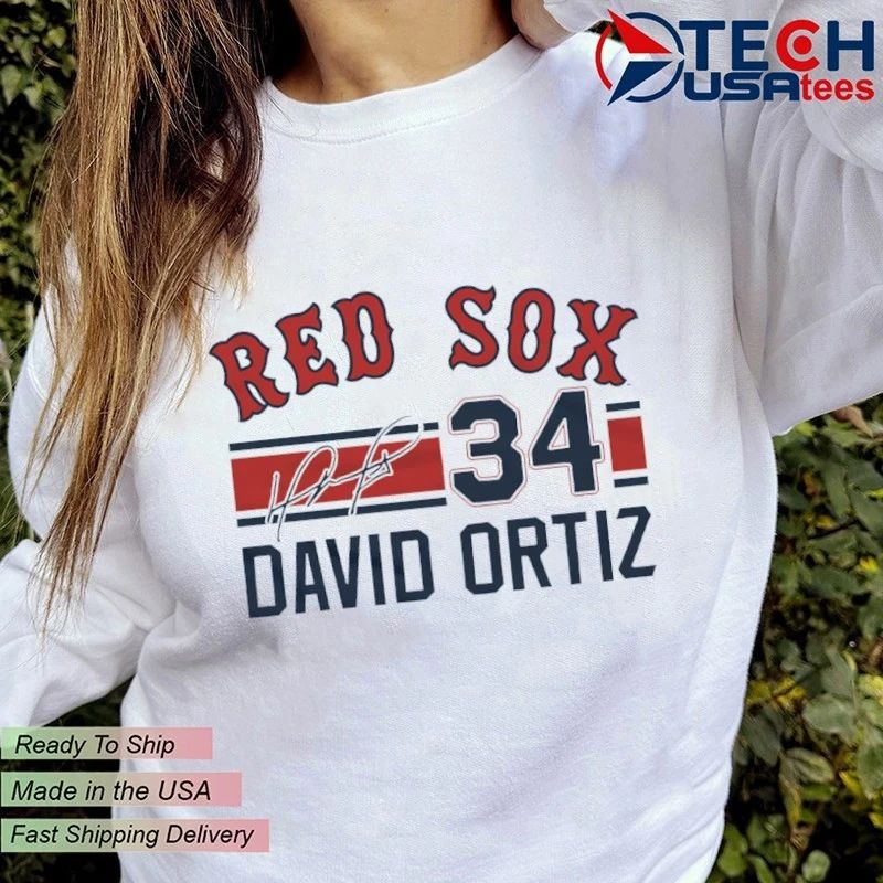 Boston Red Sox Baseball David Ortiz No. 34 signature shirt