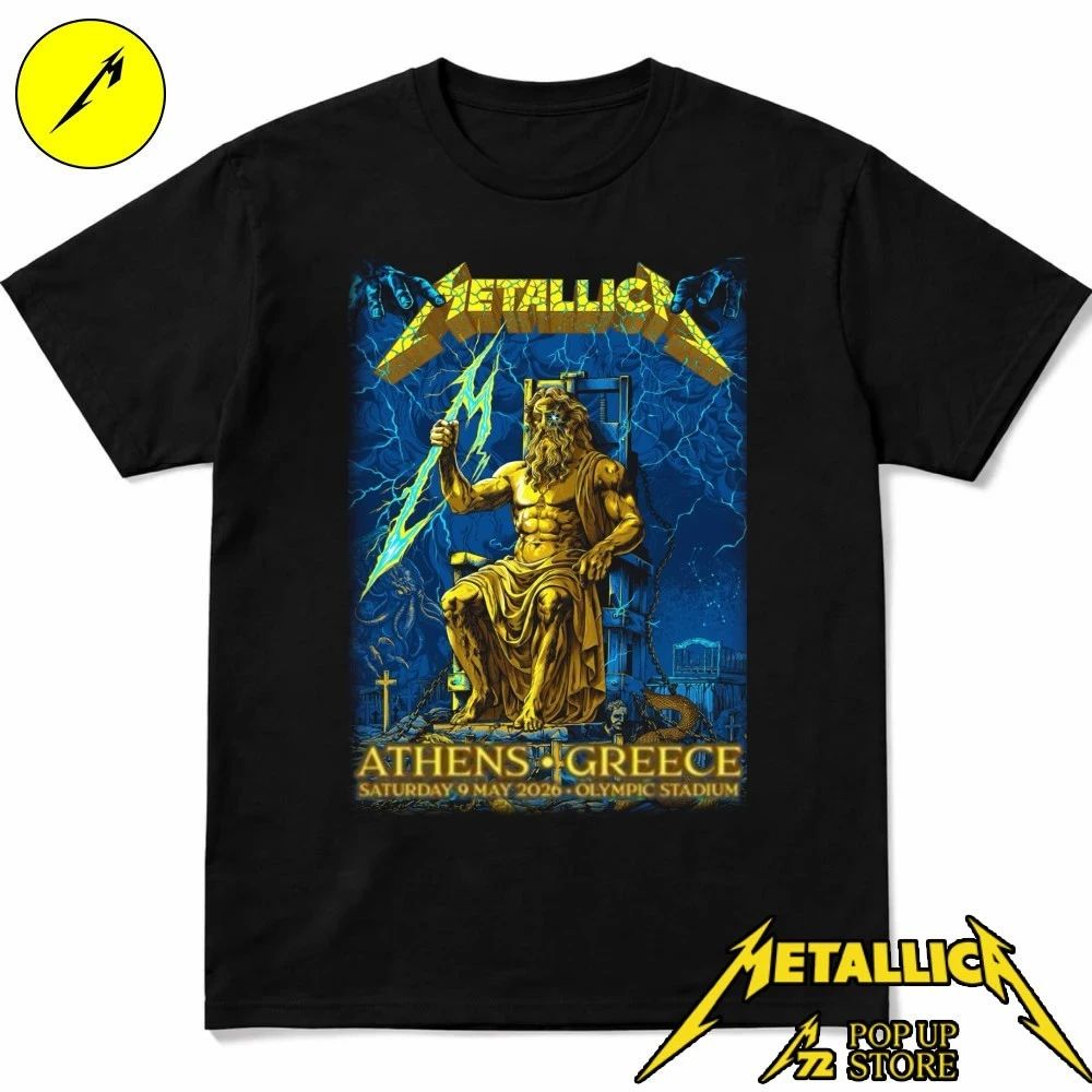 Metallica M72 Athens Pop-Up Shop Greece At Olympic Stadium May 9, 2026 By Revolverdart Shirt