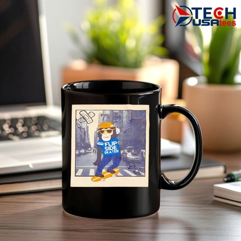 Monkey flip side skater photo shirt