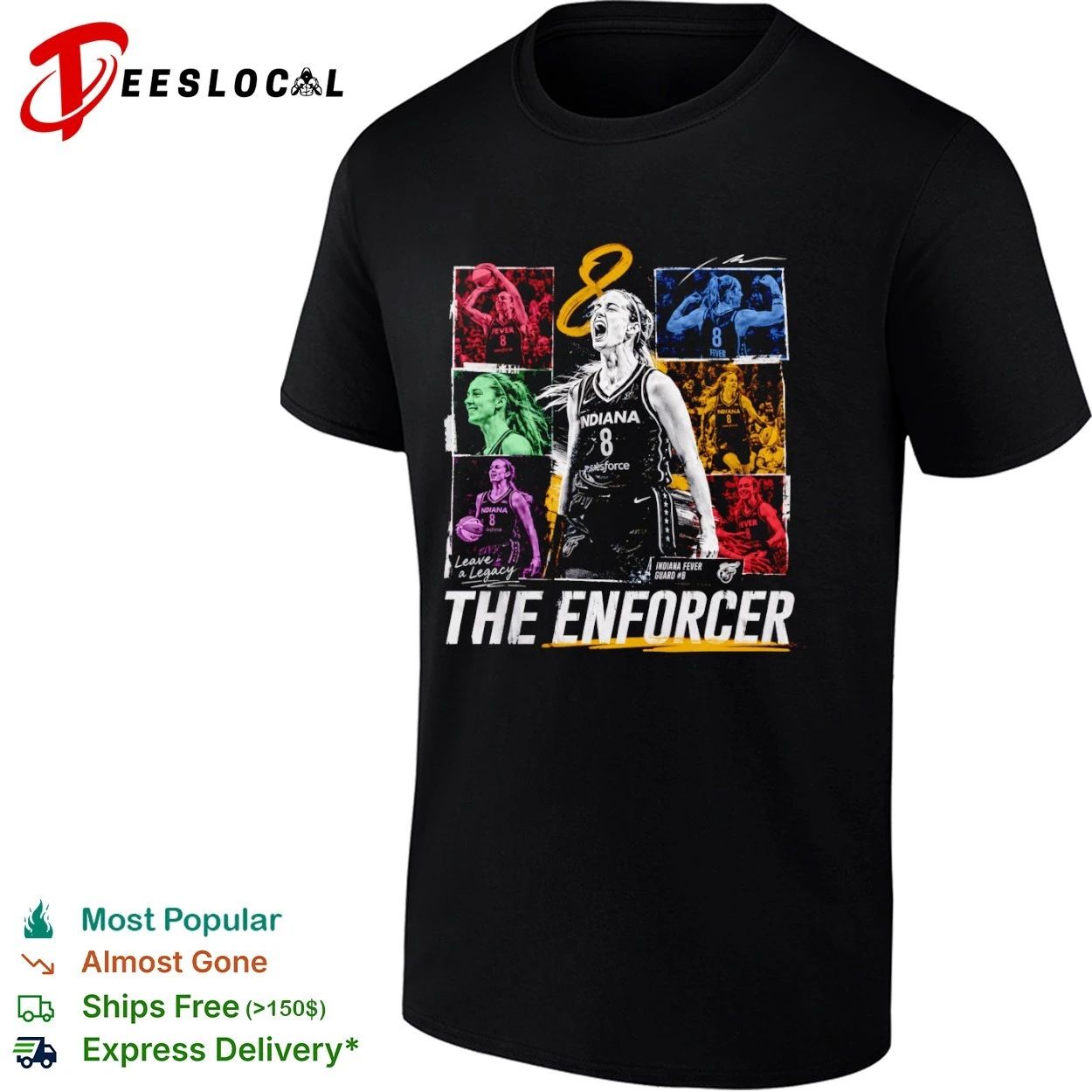 Sophie Cunningham Indiana Fever The Enforcer Leave a Legacy Guard 8 T-shirt