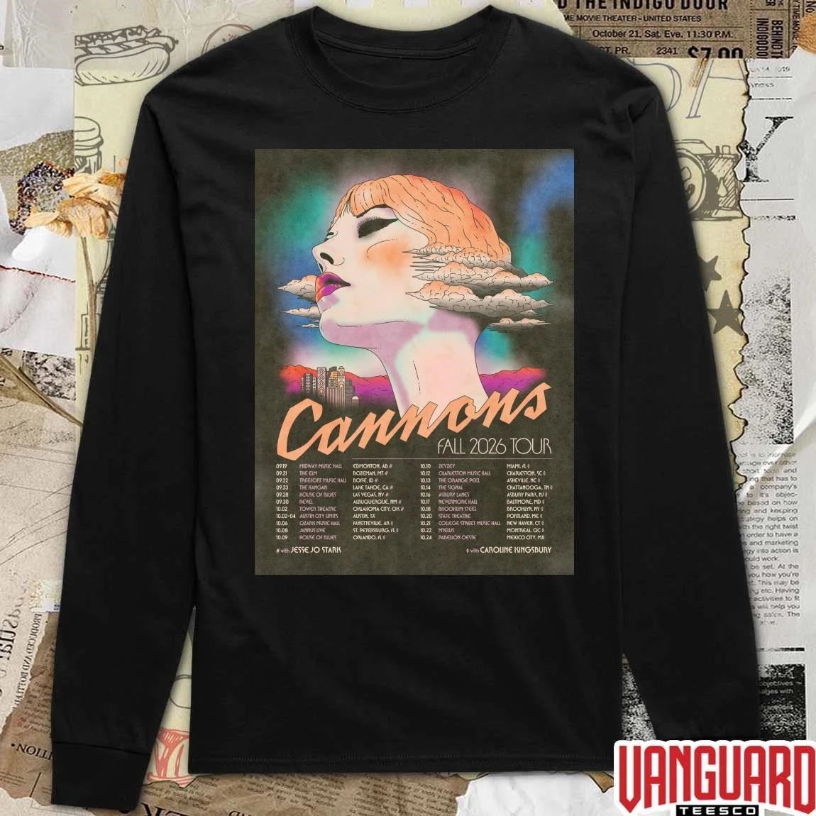 Everything Glows Tour Cannons Fall 2026 Poster t-shirt