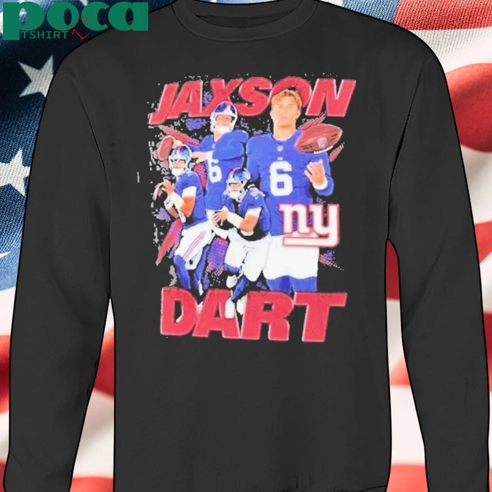 Jaxson Dart New York Giants Notorious Graphic T-Shirt