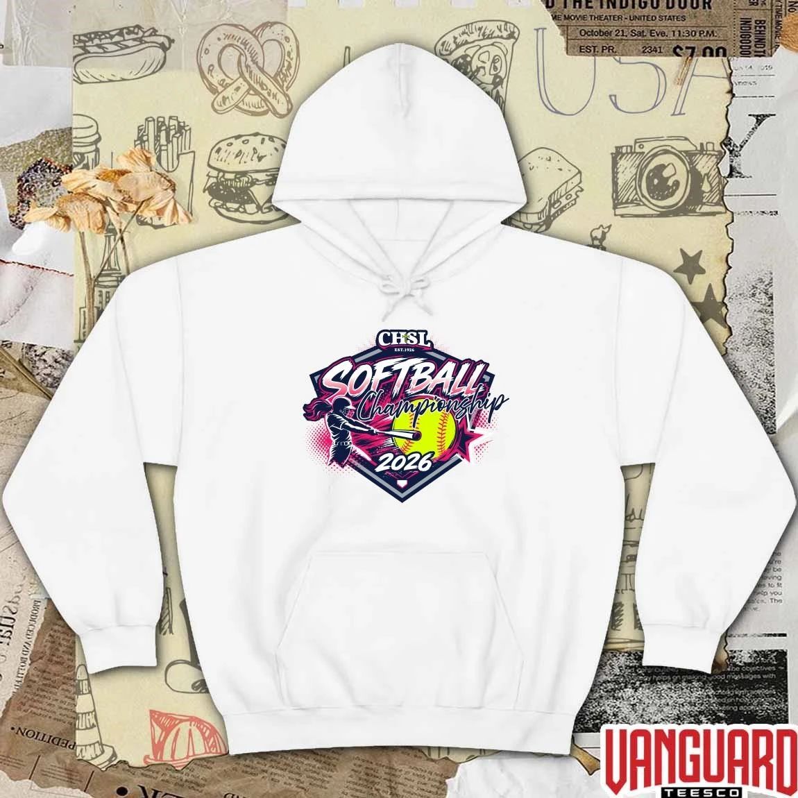 2026 CHSL Softball Pop-Up Shop Tee Championship Logo t-shirt