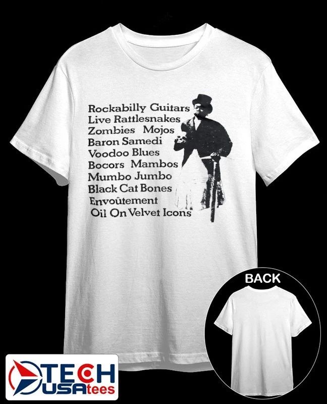 Rockabilly Guitars Live Rattlesnakes Zombies Mojos Baron Samedi Voodoo Blues shirt