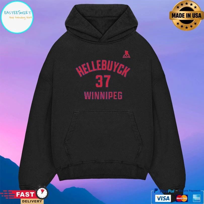 Winnipeg Jets Connor Hellebuyck 37 Winnipeg Name And Number T-shirts