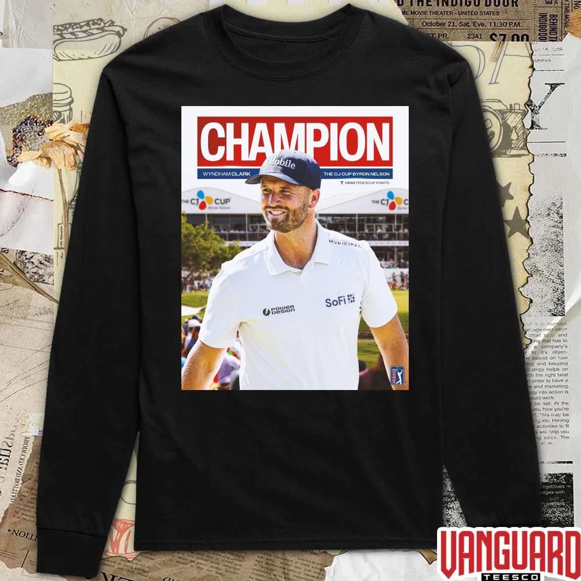 Wyndham Clark 2026 The CJ Cup Byron Nelson Champion PGA Tour Poster t-shirt