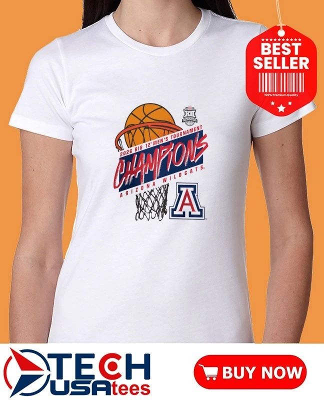 Arizona Wildcats 2026 Big 12 Men’s Basketball Tournament Champions shirt